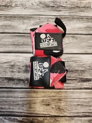 Nordic Lifting Wrist Wraps / Lifting Straps - Pink Camo - Image 1 of 4
