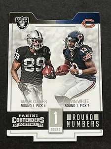 AMARI COOPER / KEVIN WHITE ~ 2015 Panini Contenders números redondos troquelados #RN2 - Imagen 1 de 2