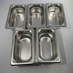 Pack Of 5 Vollrath 90922 Super Pan 3 1/9 Gn Food Pan, 2-1/2" Deep 65Mm Stainless - Picture 1 of 4