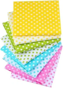 8 Stck. Bunte Tupfen Baumwolle Zum Selbermachen Handwerk Quilten Nähen Patchwork 16x20 Zoll - Bild 1 von 8