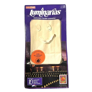 NEU - Luminarias - Halloween Leuchtbeutel mit Wachskerzen Geister 10 Beutel - Bild 1 von 6