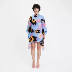 French Moss Kaftan, Beach Kaftan, Printed Short Caftan For Women J5700 - Picture 1 of 5