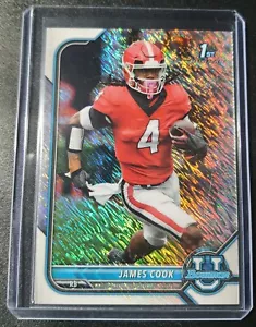 James Cook - Bowman University 2022 - Buffalo Bills - 1st Bowman - Refractor - Bild 1 von 2