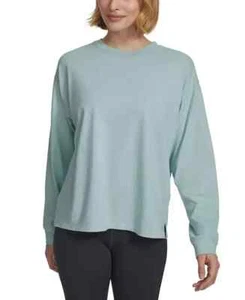 Calvin Klein Performance Crewneck T-Shirt Women's S Sea Level Solid Long Sleeve - Picture 1 of 15