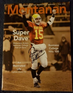 UNIVERSITY OF MONTANA GRIZZLIES SIGNED DAVE DICKINSON MAGAZINE MONTANAN 2018 WOW - Picture 1 of 4