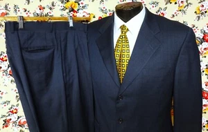 Cambridge Members Sharkskin Navy-Blue Suit 40S - Picture 1 of 7