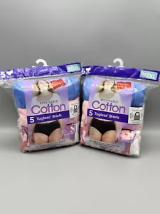 Hanes Womens 5 Breathable Cotton Tagless Briefs Size 9/2XL (2 Packs) - Picture 1 of 5