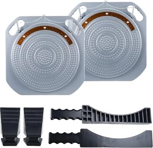 Pair Of Wheel Alignment 360° Rotating 4 Ton Capacity Front End Turn Plate Table - Foto 1 di 18