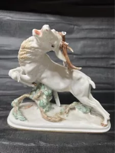Anfang 20. Jahrhundert Wien Original Porzellan Hirsch Elch Figur - Bild 1 von 15