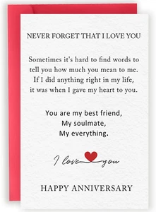 Unique Anniversary Cards for Men Women, Wedding Aday Gifts for Couple Wife Husba - Picture 1 of 12