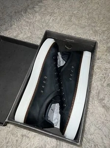 BRUSQUE Leather Men's SNEAKERS Navy 410 Size 13 15.254.1 PT OX - Picture 1 of 7