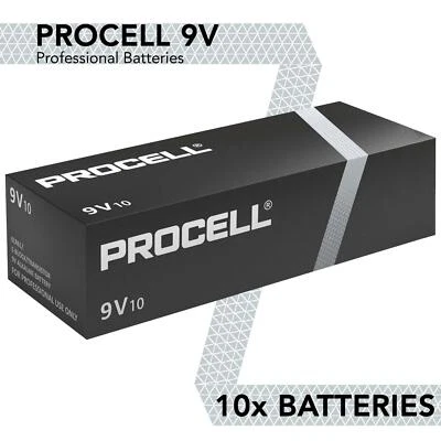 10X Genuine Procell 9V PP3 Batteries Square Smoke Alarm LR22 E-BLOC MN1604 6LR61 - Image 1 of 3