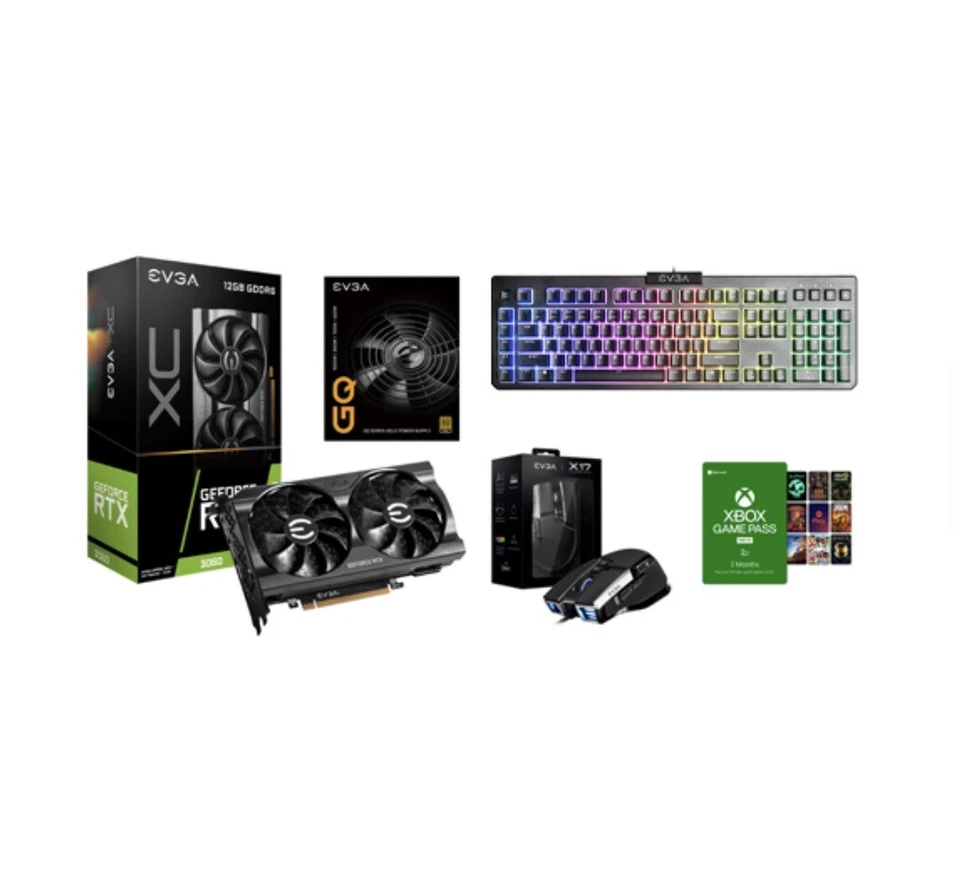 EVGA GeForce RTX 3060 XC BLACK GAMING 12GB GDDR6 Graphics Card BUNDLE - Image 1 of 1