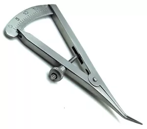 Castroviejo Caliper 0 to 20 mm Angled 3.25" Surgical Ophthalmology Instruments - Picture 1 of 4
