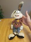 1998 Ace Looney Tunes Hippie Bugs Bunny Plush Peace Sign Shirt and Sandals 