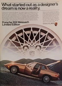 1982 Porsche 924 Weissach Limited Edition Print Ad - Picture 1 of 1