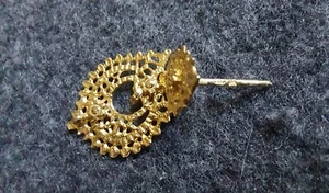 Antique Silver Goldplated Portuguese Earring - Picture 1 of 18