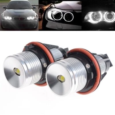 For BMW E39 E87 E60 E63 E65 E66 E53 X5 E83 Angel Eyes Halo LED Lights Bulb 80W Foto 1 de 4