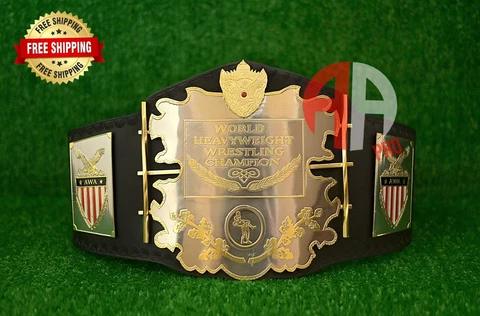 AWA BELT WORLD HEAVYWEIGHT WRESTLING CHAMPIONSHIP BELT JERRY LAWLER BELT REPLICA Cover