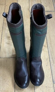 Brown And Green Country Style Boots Heavenly Soles UK 6 - Picture 1 of 12