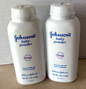 Johnson’s Babypuder Talkum 4 Unzen versiegelt Neu aus altem Lagerbestand Menge 2 Milde 2004 Vintage - Bild 1 von 4