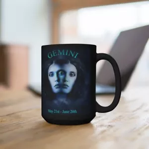 Taza negra ""Gemini"" serie Zodiac 15 oz - Imagen 1 de 5