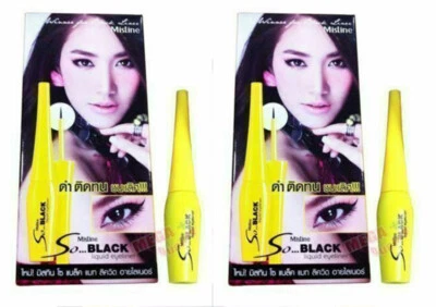 2x Delineador de ojos líquido mate Mistine So Black mate impermeable y de larga duración 4,5 g Foto 1 de 4