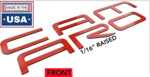 RED FRONT+GLOSS BLACK REAR LETTERS INSERTS FOR CAMARO 1992-2002 NOT DECALS - Picture 1 of 6