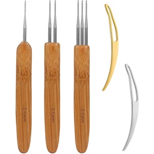 5Pcs Dreadlock Crochet Hook Tool Kit Braid Hair Dreadlocks Needle Weaving✍ - Picture 1 of 11