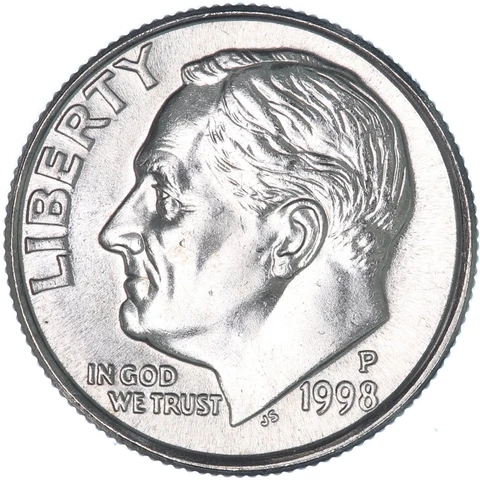 1998 P Roosevelt Dime Choice BU US Coin Cover