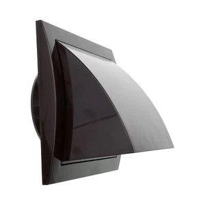 4'' Inch Exhaust Hood Vent with Rain Cover and Flap Brown Indoor and Outdoor ... - Picture 1 of 8
