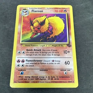 Flareon 19/64 Jungle Non-Holo Rare WOTC Vintage Pokémon Card 1999 Near Mint NM - Picture 1 of 7