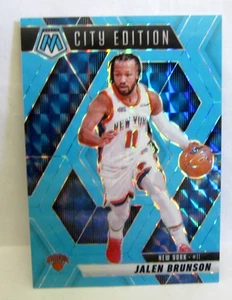 Jalen Brunson 2024-25 Mosaic Blue Fluorescent Prizm Refractor#62/75!Knicks G - Picture 1 of 3
