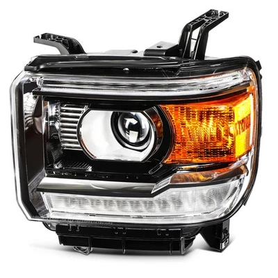 Driver Projector Headlight W/ LEDDRL For GMC Sierra 1500 2500HD 3500HD 2014-2019 Foto 1 de 4