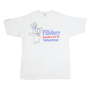 Vintage FRUIT OF THE LOOM Pillsbury Volunteer Herren T-Shirt weiß 90s USA XL - Bild 1 von 6