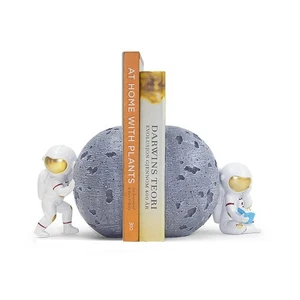 Heavy Duty Astronaut Bookends, Space-Themed Book Ends for Kids Room & Nursery... - Picture 1 of 7