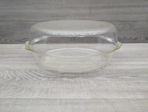 Vintage Grün Tönung Glas Oval Bräter Kasserolle Backform mit Deckel 2-teiliges Set - Bild 1 von 8