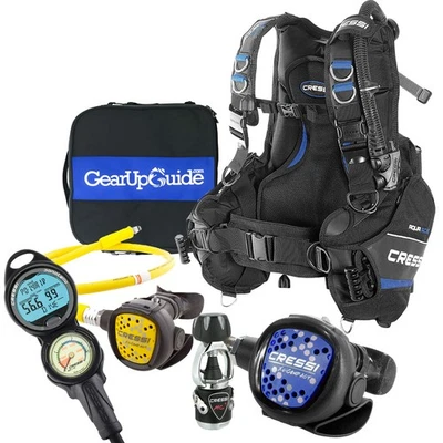 Paquete completo de equipo de buceo Cressi Pro con Aquaride Pro BCD - Donatello Foto 1 de 4