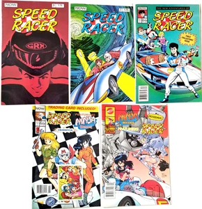 Now Comics Lot Speed Racer Ninja High School Sehr guter Erhaltungszustand - NM SP NH 2 versiegelte Tasche mit Karte - Bild 1 von 6