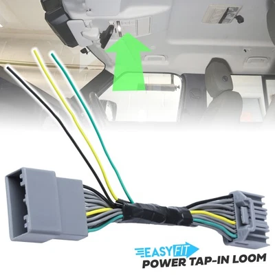 POWERFUL UK LTD Hardwire Loom for Jaguar XF (2009-15) overhead console dashcam dash cam easy-fit