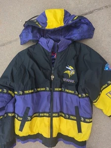Minnesota Vikings Pro Player NFL 1994 75th Puffer Coat Jacket Large Vintage - Picture 1 of 11