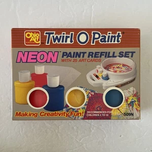 Vintage 1990 Ohio Art Twirl O Paint Neon Paint Refill Set - Picture 1 of 3