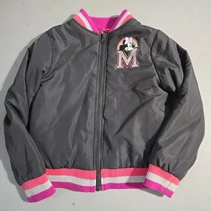 Disney Minnie Mouse Coat Size 6-6X Girls Unicorn Are Real On Back Full Zip - Picture 1 of 11