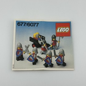 1979 Vintage Lego 677 6077 Knight's Procession Castle Set Manual ONLY Original