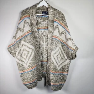 AMERICAN EAGLE Cardigan Womens L XL Alpaca Wool Aztec Nordic Knit Cottagecore - Picture 1 of 24