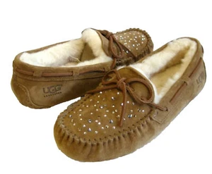 UGG DAKOTA LUNAR BLING WOMEN SLIPPER SUEDE CHESTNUT US 7 /UK 5.5 /EU 38 /JP 24 - Picture 1 of 6
