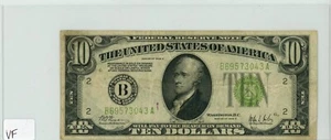 1928C $10 Federal Reserve Note in VF Condition B69573043A - Picture 1 of 2