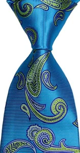 Neue klassische geblümte blaue JACQUARD GEWEBTE 100 % Seide Herrenkrawatte Krawatte Y5 - Bild 1 von 2