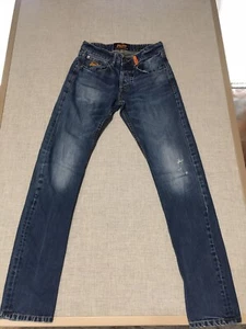 SUPER DRY Slim Distressed  Jeans Corporal Copper Black Denim Mens Sz 28 X 32 - Picture 1 of 8