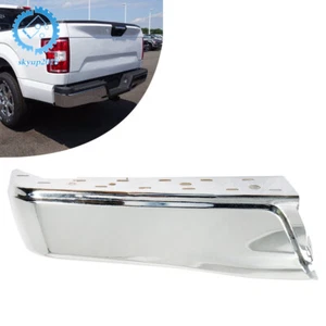 Chrome Rear Bumper End Cap For Ford F150 2015-2020 Driver Side Left W/O Holes - Picture 1 of 10